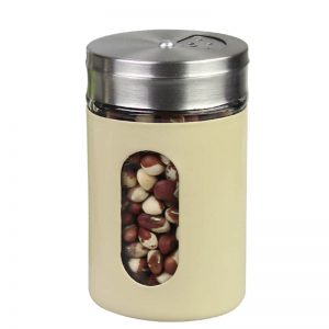 Wholesale 100ml kitchen small glass spice jars with grinder 